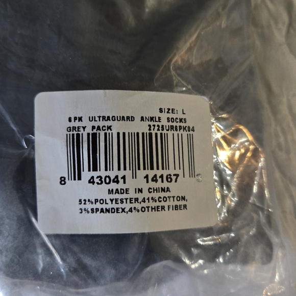 New in bag Tommie Copper 6 pack ultraguard compression ankle socks large - Picture 3 of 4